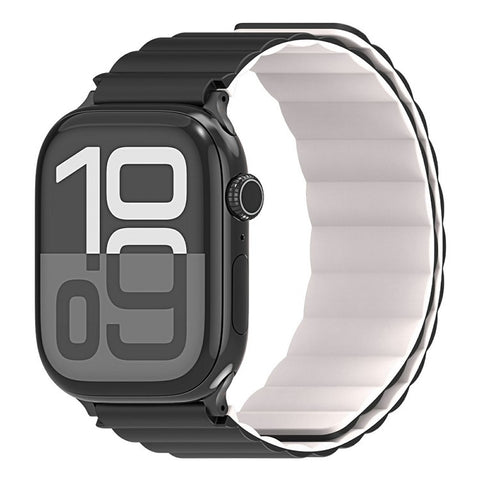 Dux Ducis SD Series Silicone Magnetic Watch Strap For Apple Watch Series 11 10 42mm / 9 8 7 41mm / SE3 SE2 SE 6 5 4 40mm / 3 2 1 38mm