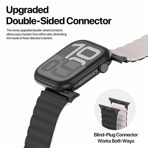 Dux Ducis SD Series Silicone Magnetic Watch Strap For Apple Watch Series 11 10 42mm / 9 8 7 41mm / SE3 SE2 SE 6 5 4 40mm / 3 2 1 38mm