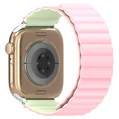 Dux Ducis SD Series Silicone Magnetic Watch Strap For Apple Watch Series 11 10 42mm / 9 8 7 41mm / SE3 SE2 SE 6 5 4 40mm / 3 2 1 38mm
