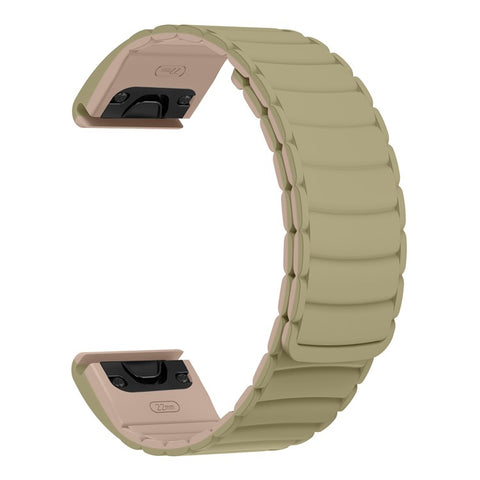 26mm Wrist Band for Garmin Fenix 8 51mm / Enduro 3 / Enduro 2 Universal Two-Color Magnetic Silicone Watch Strap