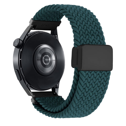 22mm Universal Wrist Strap Magnetic Buckle Nylon Braided Smart Watch Band