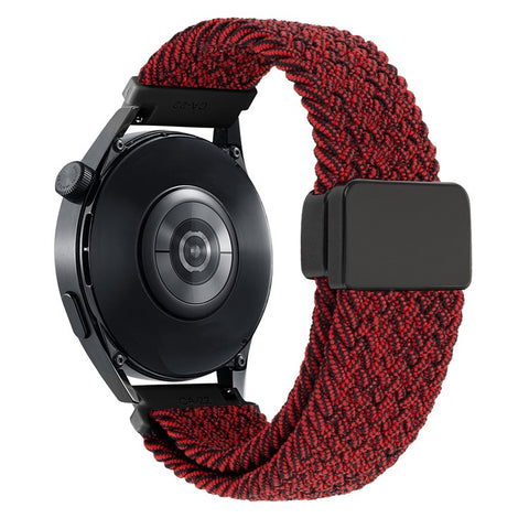 22mm Universal Wrist Strap Magnetic Buckle Nylon Braided Smart Watch Band