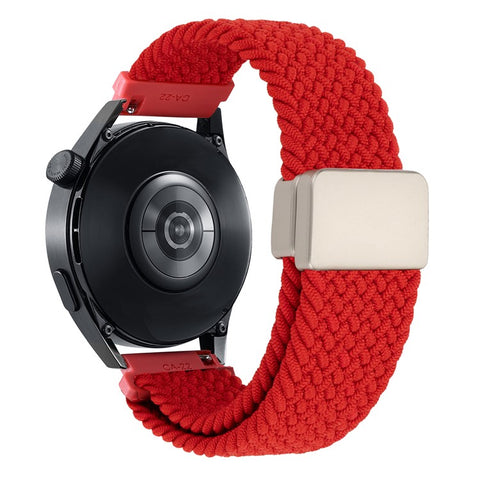 22mm Universal Wrist Strap Magnetic Buckle Nylon Braided Smart Watch Band