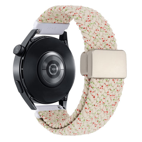 22mm Universal Wrist Strap Magnetic Buckle Nylon Braided Smart Watch Band