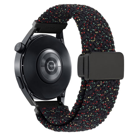 22mm Universal Wrist Strap Magnetic Buckle Nylon Braided Smart Watch Band