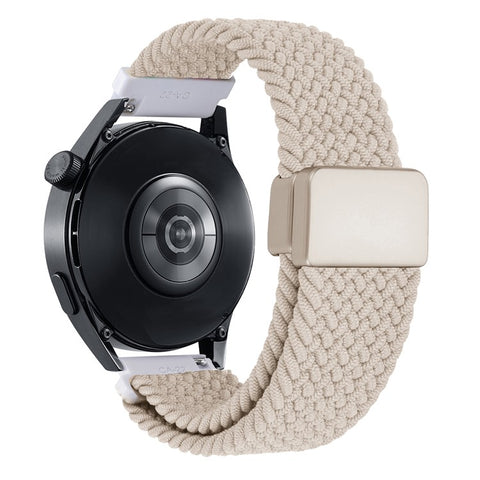 22mm Universal Wrist Strap Magnetic Buckle Nylon Braided Smart Watch Band