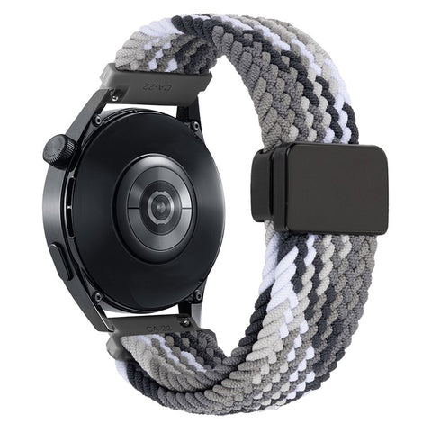 22mm Universal Wrist Strap Magnetic Buckle Nylon Braided Smart Watch Band