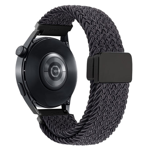 22mm Universal Wrist Strap Magnetic Buckle Nylon Braided Smart Watch Band