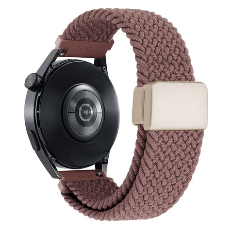 22mm Universal Wrist Strap Magnetic Buckle Nylon Braided Smart Watch Band