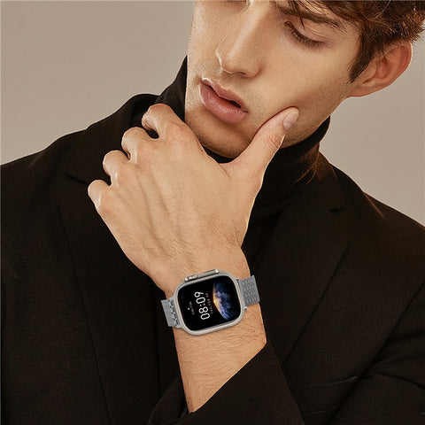 Watch Strap For Apple Watch Series 11 10 42mm / 9 8 7 41mm / SE3 SE2 SE 6 5 4 40mm / 3 2 1 38mm Bands Stainless Steel Magnetic Clasp Watchband