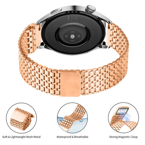 For Huawei Watch GT 3 46mm Bands Adjustable Stainless Steel Magnetic Clasp Watchband Wrist Strap