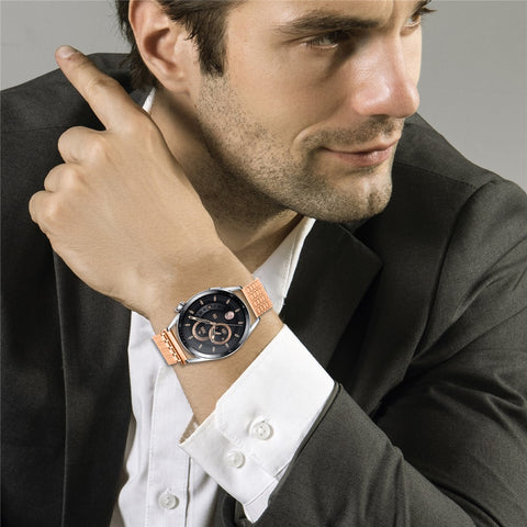 For Huawei Watch GT 3 46mm Bands Adjustable Stainless Steel Magnetic Clasp Watchband Wrist Strap