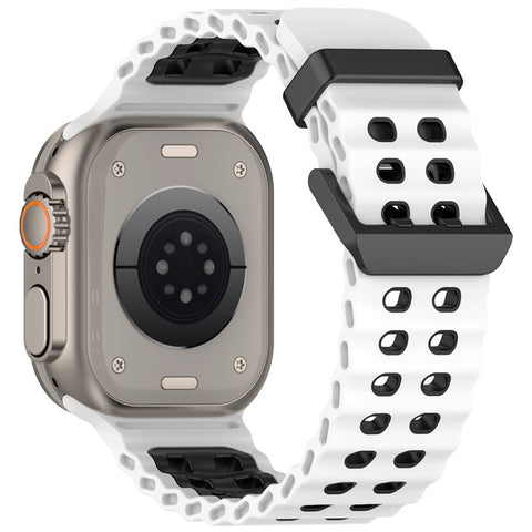 Watch Band for Apple Watch Ultra 3 2 1 49mm / Series 11 10 46mm / 9 8 7 45mm / SE3 SE2 SE 6 5 4 44mm / 3 2 1 42mm Dual Color Silicone Strap