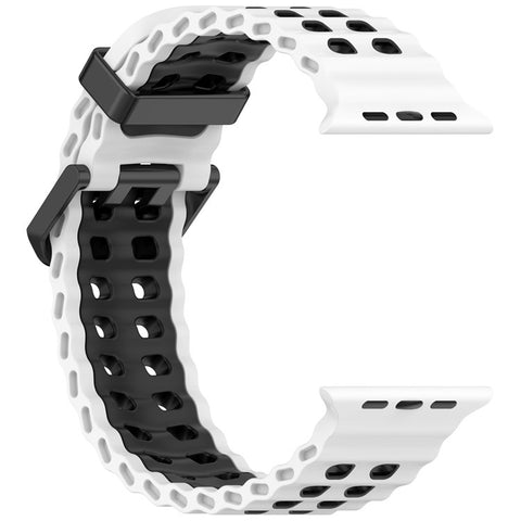Watch Band for Apple Watch Ultra 3 2 1 49mm / Series 11 10 46mm / 9 8 7 45mm / SE3 SE2 SE 6 5 4 44mm / 3 2 1 42mm Dual Color Silicone Strap