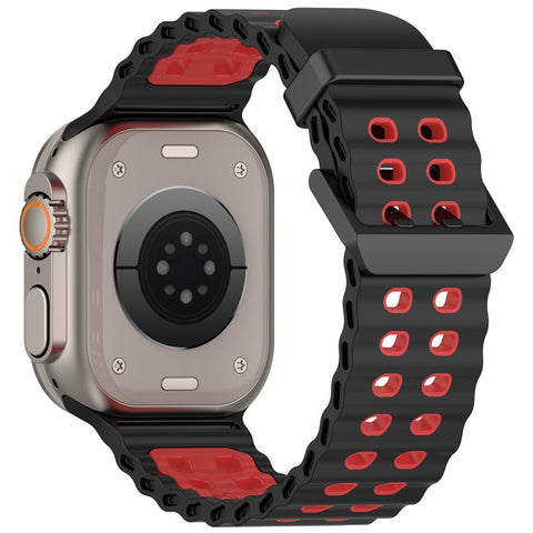 Watch Band for Apple Watch Ultra 3 2 1 49mm / Series 11 10 46mm / 9 8 7 45mm / SE3 SE2 SE 6 5 4 44mm / 3 2 1 42mm Dual Color Silicone Strap