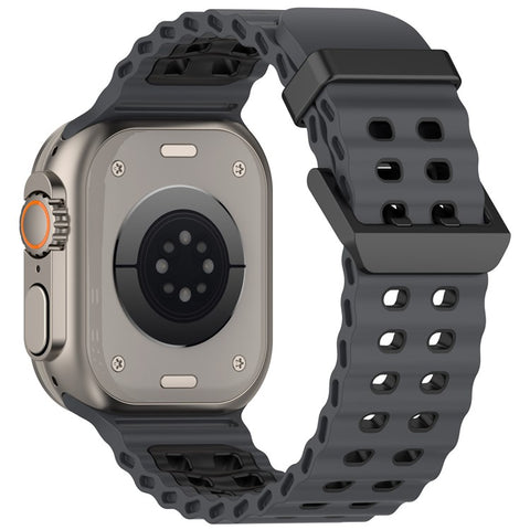 Watch Band for Apple Watch Ultra 3 2 1 49mm / Series 11 10 46mm / 9 8 7 45mm / SE3 SE2 SE 6 5 4 44mm / 3 2 1 42mm Dual Color Silicone Strap