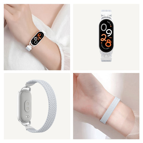 Wrist Strap for Xiaomi Smart Band 10 / 9 / 8 Nylon Woven Watch Band with Metal Connector, Size S