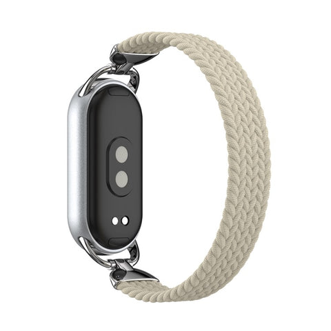 Wrist Strap for Xiaomi Smart Band 10 / 9 / 8 Nylon Woven Watch Band with Metal Connector, Size S
