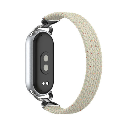 Wrist Strap for Xiaomi Smart Band 10 / 9 / 8 Nylon Woven Watch Band with Metal Connector, Size S