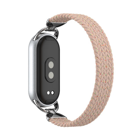 Wrist Strap for Xiaomi Smart Band 10 / 9 / 8 Nylon Woven Watch Band with Metal Connector, Size S