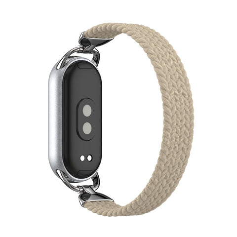 Wrist Strap for Xiaomi Smart Band 10 / 9 / 8 Nylon Woven Watch Band with Metal Connector, Size M