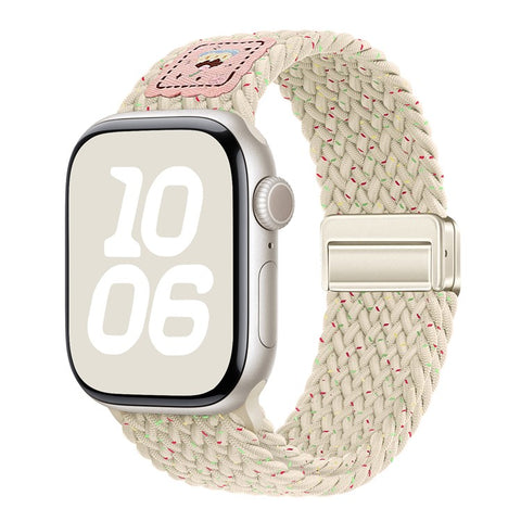 Nylon Strap for Apple Watch Series 11 10 42mm / 9 8 7 41mm / SE3 SE2 SE 6 5 4 40mm / 3 2 1 38mm Magnetic Buckle Braided Watch Band