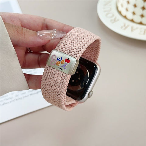 Nylon Strap for Apple Watch Series 11 10 42mm / 9 8 7 41mm / SE3 SE2 SE 6 5 4 40mm / 3 2 1 38mm Magnetic Buckle Braided Watch Band