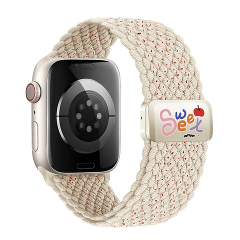 Nylon Strap for Apple Watch Series 11 10 42mm / 9 8 7 41mm / SE3 SE2 SE 6 5 4 40mm / 3 2 1 38mm Magnetic Buckle Braided Watch Band