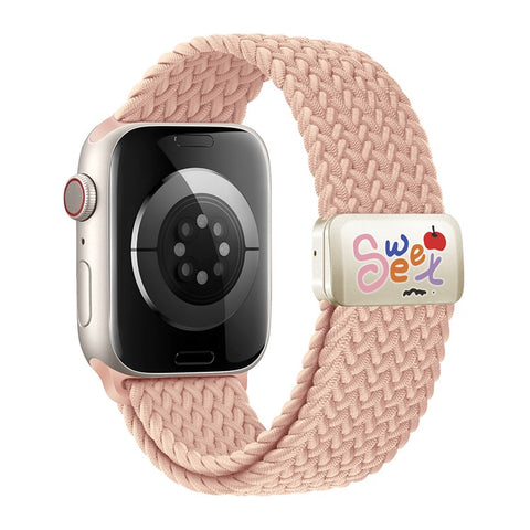 Nylon Strap for Apple Watch Series 11 10 42mm / 9 8 7 41mm / SE3 SE2 SE 6 5 4 40mm / 3 2 1 38mm Magnetic Buckle Braided Watch Band