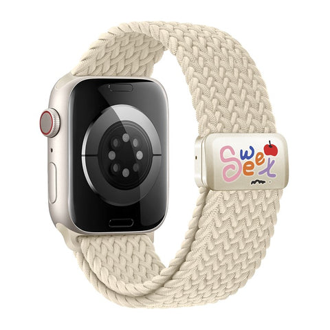 Nylon Strap for Apple Watch Series 11 10 42mm / 9 8 7 41mm / SE3 SE2 SE 6 5 4 40mm / 3 2 1 38mm Magnetic Buckle Braided Watch Band