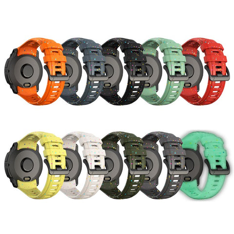 For Garmin Instinct 3 45mm Replacement Strap Color Confetti Design Silicone Watch Band