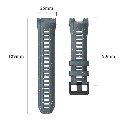 For Garmin Instinct 3 45mm Replacement Strap Color Confetti Design Silicone Watch Band