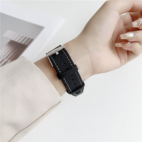 For Huawei Watch GT 5 41mm Watch Band 18mm Adjustable Leather Wrist Strap