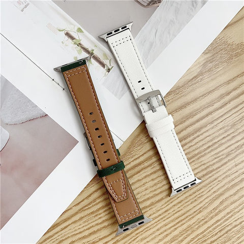 Watch Band for Apple Watch Ultra 3 2 1 49mm / Series 11 10 46mm / 9 8 7 45mm / SE3 SE2 SE 6 5 4 44mm / 3 2 1 42mm Adjustable Leather Wrist Strap