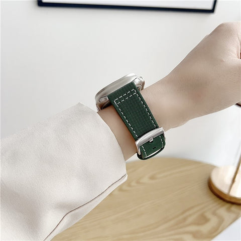 Watch Band for Apple Watch Ultra 3 2 1 49mm / Series 11 10 46mm / 9 8 7 45mm / SE3 SE2 SE 6 5 4 44mm / 3 2 1 42mm Adjustable Leather Wrist Strap