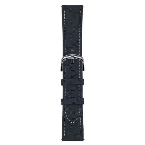 For Huawei Watch GT 5 46mm Plaid Texture Watch Band 22mm Adjustable Leather Wrist Strap