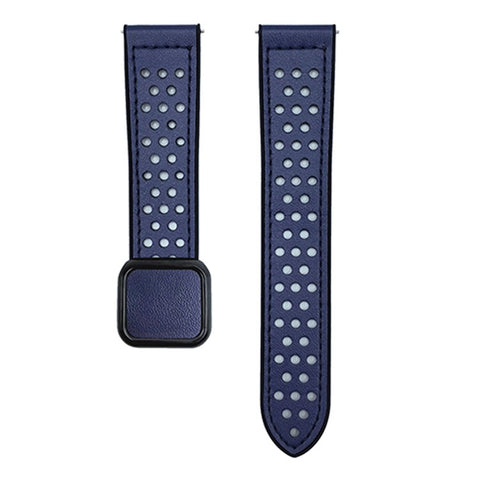 22mm Watch Band For Huawei Watch GT 5 46mm  /  GT 5 Pro 46mm Square Magnetic Buckle Perforated Silicone Strap