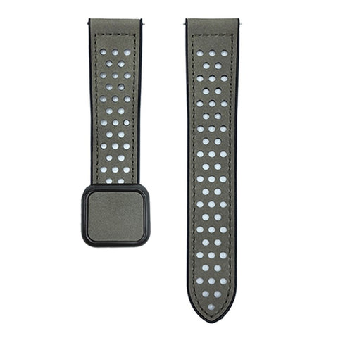 22mm Watch Band For Huawei Watch GT 5 46mm  /  GT 5 Pro 46mm Square Magnetic Buckle Perforated Silicone Strap