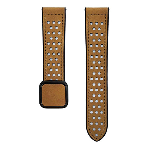 22mm Watch Band For Huawei Watch GT 5 46mm  /  GT 5 Pro 46mm Square Magnetic Buckle Perforated Silicone Strap