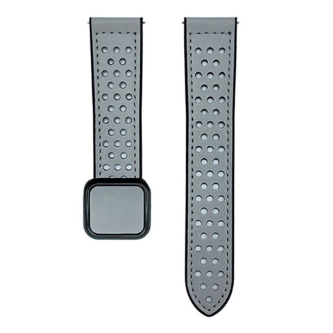 22mm Watch Band For Huawei Watch GT 5 46mm  /  GT 5 Pro 46mm Square Magnetic Buckle Perforated Silicone Strap