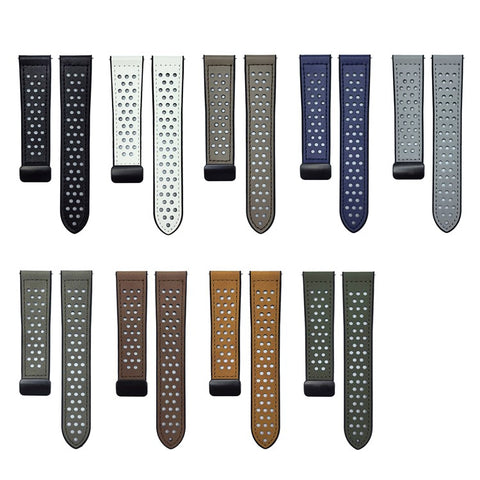 For Huawei Watch GT 5 41mm Watch Band 18mm Magnetic Buckle Perforated Silicone Strap