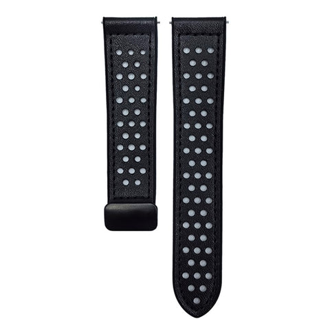 For Samsung Galaxy Watch7 44mm  /  40mm Watch Band 20mm Magnetic Buckle Perforated Silicone Strap
