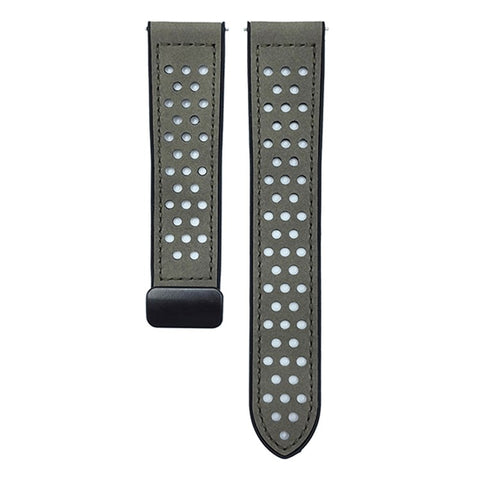 For Samsung Galaxy Watch7 44mm  /  40mm Watch Band 20mm Magnetic Buckle Perforated Silicone Strap