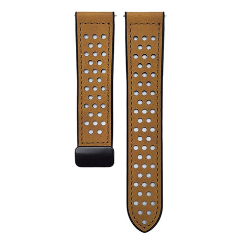 For Samsung Galaxy Watch7 44mm  /  40mm Watch Band 20mm Magnetic Buckle Perforated Silicone Strap