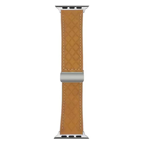 Watch Band For Apple Watch Ultra 3 2 1 49mm / Series 11 10 46mm / 9 8 7 45mm / SE3 SE2 SE 6 5 4 44mm / 3 2 1 42mm Magnetic Starlight Buckle Leather Strap