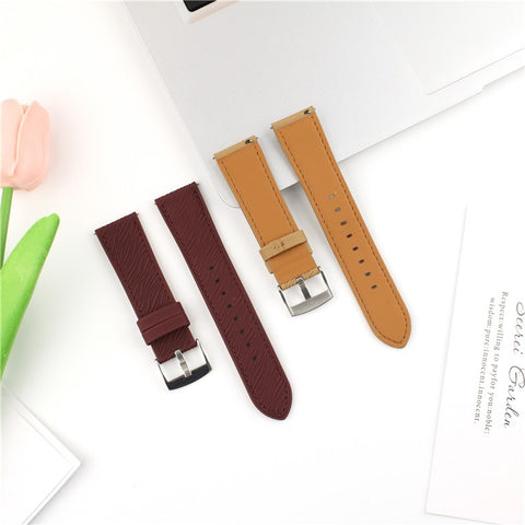 For Samsung Galaxy Watch7 44mm  /  40mm Watch Band 20mm Quick Release Buckle Dragon Scale Texture Leather Strap