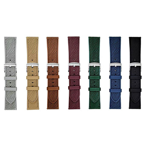 For Samsung Galaxy Watch7 44mm  /  40mm Watch Band 20mm Quick Release Buckle Dragon Scale Texture Leather Strap