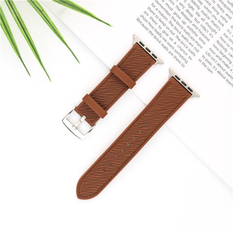 Watch Band For Apple Watch Series 11 10 42mm / 9 8 7 41mm / SE3 SE2 SE 6 5 4 40mm / 3 2 1 38mm Quick Release Buckle Dragon Scale Texture Leather Strap