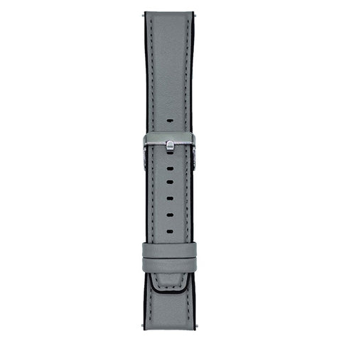 20mm Watch Band for Samsung Galaxy Watch7 44mm / 40mm Flat End Napa Texture PU Covered Silicone Strap