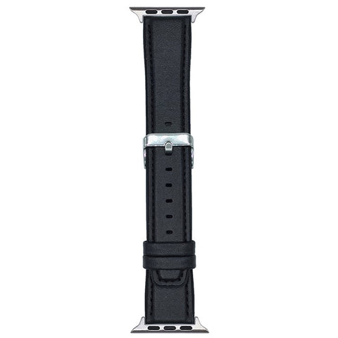 Watch Band for Apple Watch Series 11 10 42mm / 9 8 7 41mm / SE3 SE2 SE 6 5 4 40mm / 3 2 1 38mm Napa Texture PU Covered Silicone Strap